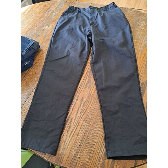 Size 18 Red Kap Black Side Elastic Waist Work Pants Casual Pants with Pockets - Picture 1 of 3